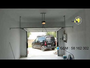 Installation moteur porte basculante