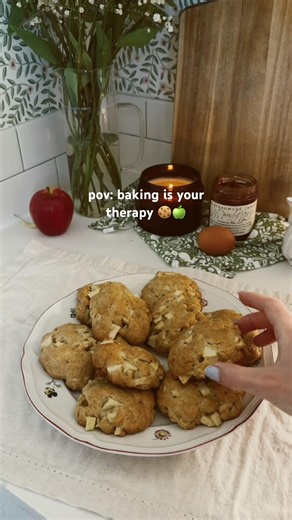 *asmr* apple cookies 🍪 #asmr #baking #satisfying