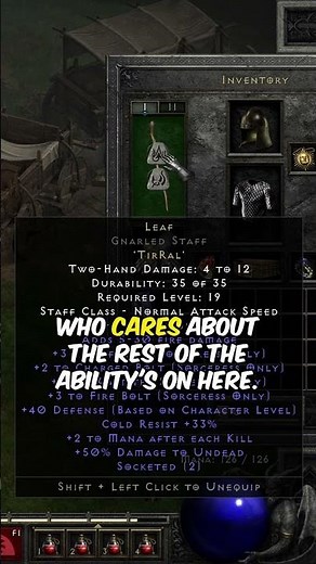 Unlock the Power of the LEAF Staff! #shorts #diablo #d2r #gaming #d2resurrected #gamer