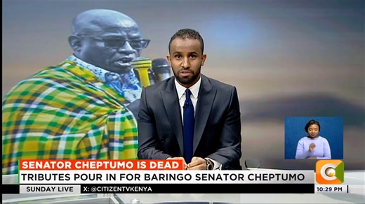 Senator Cheptumo Is Dead: Tributes pour in for Baringo Senator Cheptumo Cheptumo died on Sunday morning in Nairobi Ruto: Cheptumo was a progressive leader #CitizenSundayLive Ayub Abdikadir | Citizen TV Kenya