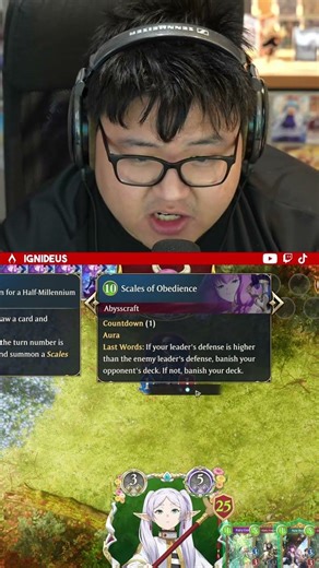 Frieren VS Aura but it's a Card Game