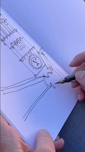Drawing on location hits different #urbansketching #sketching #art