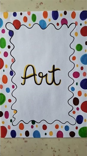 Easy Front Page Design For Assignments & Projects #art #subscribe
