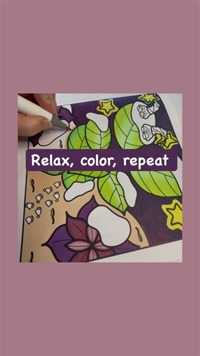 Melissa | Fun & Cozy Coloring for Self-Care 🌿🎨💜 on Instagram: "Quiet moments… Creative flow… A little peace for your day 🎨💜 My cozy coloring books are here for you whenever you want to treat yourself to a calming, creative moment. 🫶 #selfcarethroughart #stressreliefcoloringbook #adultcoloringbook #creativetherapy #selfcaretip #colorwithme #artishealing #girlcarecoloring"