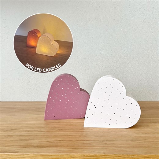 Heart Candle Holder STL File for 3D Printing | Romantic LED Candle Decor | Valentine’s Day Gift - Etsy