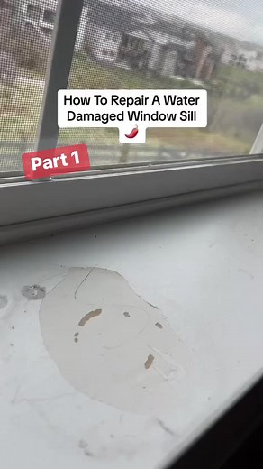 How To Repair A Water Damaged Window Sill. (Part 1) #windowsill #windowstool #handyman #painting #homerepair #homemaintenance | Jalapeno Solutions