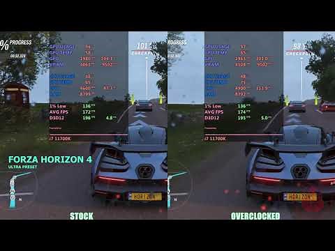 Intel i7 11700k stock vs 11700k overclock