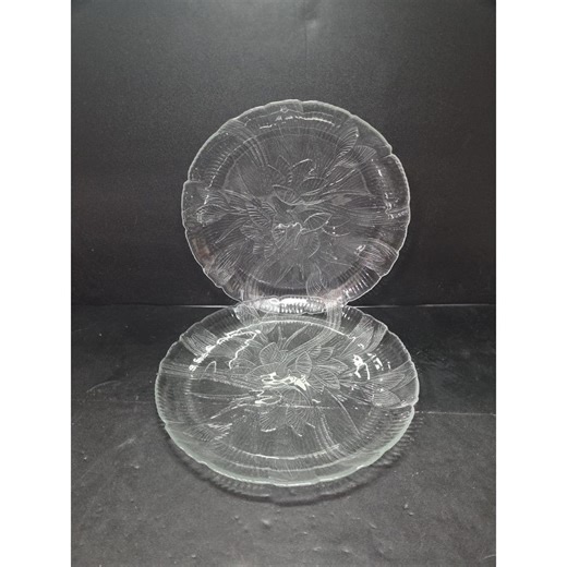 Arcoroc Canterbury Crocus Dinner Plates, Set of 2, Vintage Floral Dinnerware, Replacement Clear Tableware - Etsy