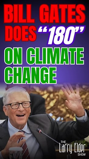 3.7K views · 233 reactions | Bill Gates does a 180! Bill Gates is now admitting that there are more pressing issues for society than climate change. Trump lauds this admission as a win against the climate change "hoax." #LarryElder #larryeldershow #BillGates #climatechange | Larry Elder | Facebook