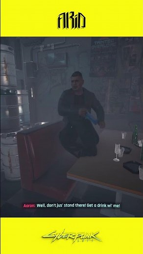 What Happens When V Meets Aaron After Beating Him Up// Funny Glitch or Bug // Cyberpunk 2077 #Shorts