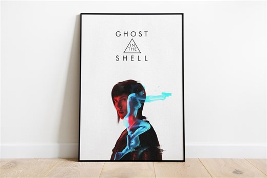Ghost in the Shell 2017 Poster, Sci Fi Cyberpunk Film Print, Scarlett Johansson Movie Wall Art, Futuristic Cinema Decor - Etsy