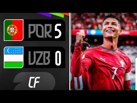 ✅ CRISTIANO RONALDO hizo HISTORIA en la GOLEADA de PORTUGAL por 5-0 a UZBEKISTÁN en el MUNDIAL