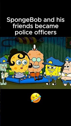 SpongeBob and His Friends Became Police Officers! 🤣 #spongebob #shorts #animation