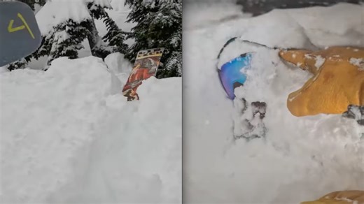 VIDEO: Skier Randomly Stumbles Upon Man Buried Upside Down In Tree Well