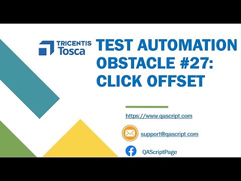Tosca Tutorial | Lesson 133 - Click Position | OffsetHorizontal | OffsetVertical | Obstacle 27 |