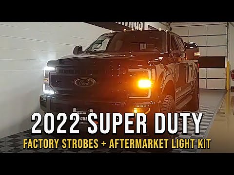 2022 Ford F-250 Superduty Factory LED Strobe Lights & Aftermarket Strobe Kit