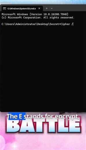 Secret windows command that encrypt and decrypt file #windowstips #encryption #windows10 #microsoft