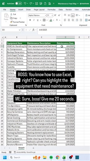 How to Highlight Past Due Dates with Conditional Formatting‼️ #excel