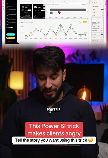 How to tell the story you want in Power BI using this trick ? Let me know in the comments what do you think of this ! 🫣 #powerbiforeveryone #powerbi #powerbitips #excel #dax