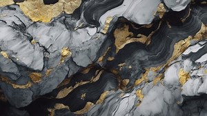 Granite with gold lines Luxury background texture. Slow panoramic motion. High detailed 4K video. Marble pattern texture surface panning background. Marble stone texture.