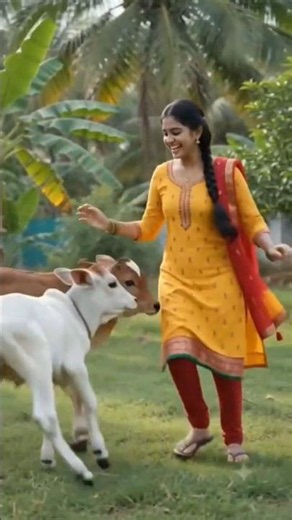 play with calf #shorts #viral #ai