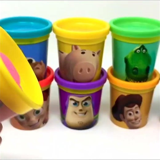 Cute Toy Story Characters: Play-Doh Surprise Toys: Alien, Zurg, Bullseye, and Rex #shorts