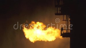 Well Testing Operation Flaring of an Oil and Gas Drilling Rig during Night Stock Video - Video of firefighting, flaring: 134949245