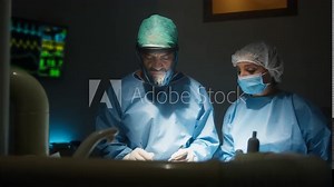Doctors in the operating room Kidney Surgical Operation