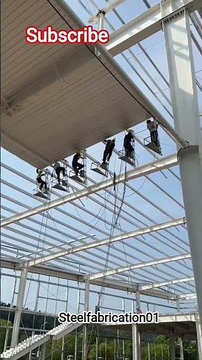 Roof Sheeting Work.. pre engineering building.. fabrication and erection...how to erection of peb ..