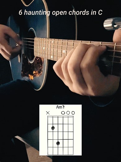 6 haunting open chords in C (open C tuning) #guitar #acoustic #chords | open c tuning guitar