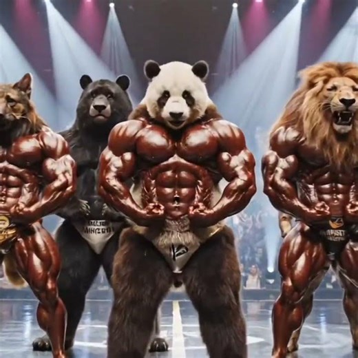 Who’s the Buffest Beast?! Dog, Lion & Tiger FLEXING HARD! #shorts