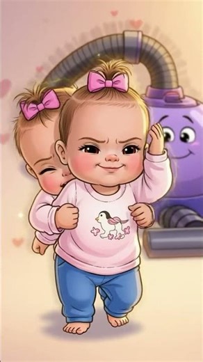 «Hiding from the “Scary” Vacuum 🐾 | Cute Cartoon Short»