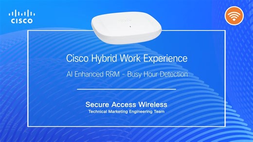 Using Cisco Catalyst Center's AI-Enhanced Radio Resource Management (RRM) - Cisco Video Portal