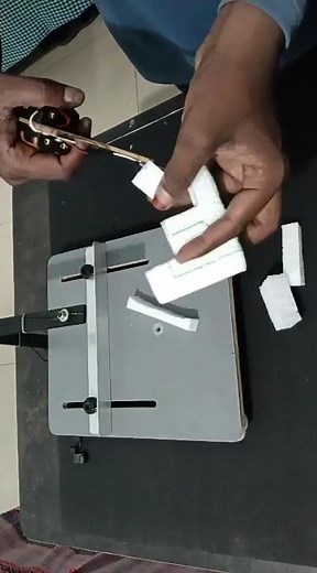 Crafting F letter form foam -ASMR foam cutting