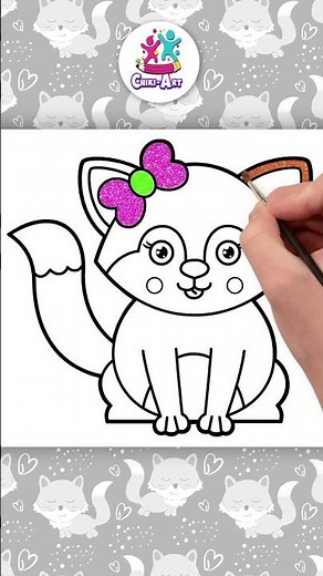 How To Draw Fox For Kids 🦊 #shorts #drawing #coloring #hooplakidzhowto