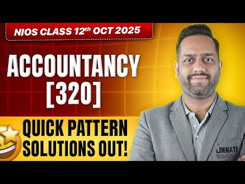 NIOS Accountancy Question Paper Class 12 Oct 2025 | NIOS Accountancy 320 Question Paper