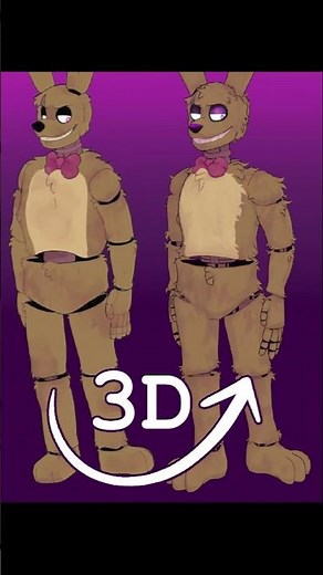 3D Springtrap in "Springtrap and Deliah" style #blender #fnaf #3danimation #3dmodel #springtrap