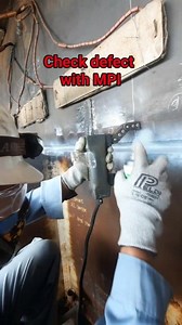 Defects inspection.MPI After the gouging is checked to detect the crack, #welder #welding #inspection #mpi #mpa #magnetic #everyone #highlight #remixvidio #remix #foryoupage | Welder Art
