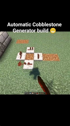 Minecraft Automatic Cobblestone Generator build 😁 #minecraft #gaming #gamtng