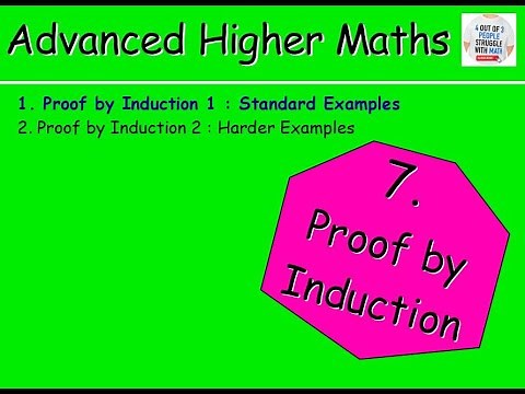 7.1 Proof by Induction 1: Standard Examples - Advanced Higher Maths Lessons @MrThomasMaths