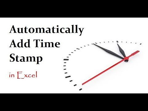 How to set Automatic Time and Date in Excel
