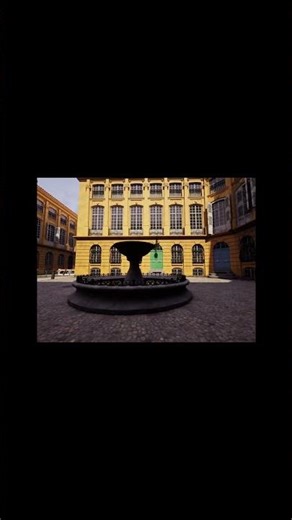 Place d'Albertas French town square Unreal Engine environment demo