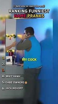Ranking the funniest name pranks #prank #funny #ranking