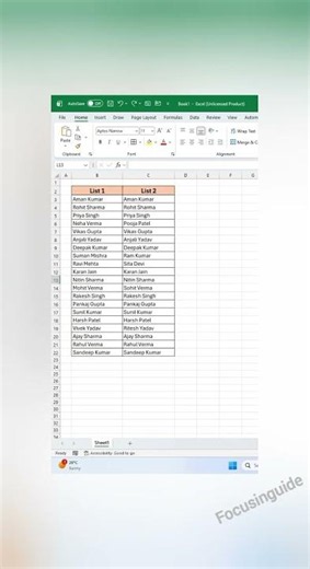 How to Compare 2 Excel Lists in Just 1 Second! 🤯