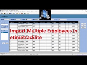 how to import employees in etimetracklite