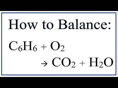 How to Balance C6H6 + O2 = CO2 + H2O (Combustion of Benzene)