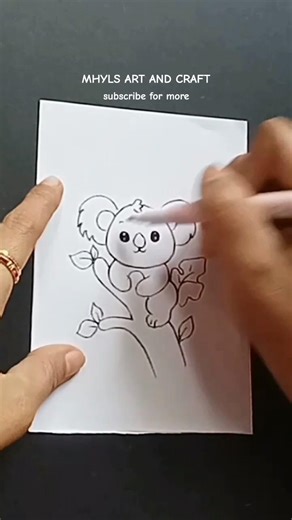 How to Draw a Cute Koala for Beginner step by step #drawing #art #shorts #trending