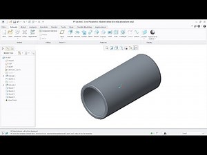 How to draw "Basic curved cylinder" in 3D # basic creo tools #creo parametric.