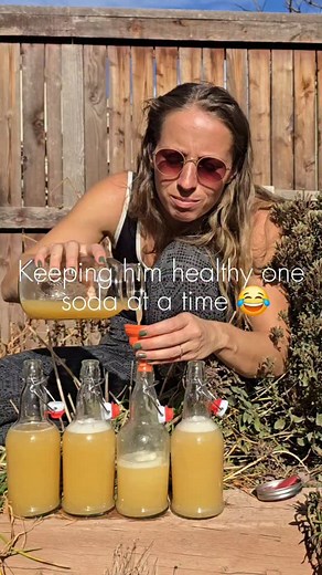 1.2K views · 1K reactions | Keeping our relationship and gut health intact one fermented drink at a time! Brenden has been loving my sodas so ive been making sure he has at least one ready to drink every day! #fermented #fermentation #gingerbugsoda #gingerbug #healthydrinks #probiotics | Alison Schillfarth | Facebook