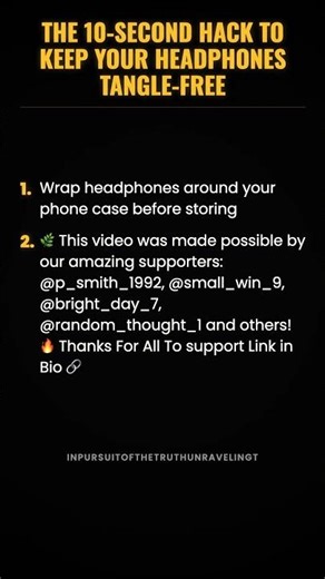 The 10-Second Hack to Keep Your Headphones Tangle-Free #ad (Verify Info)